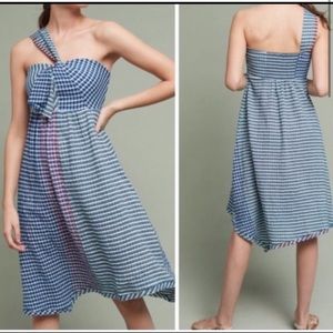 Anthropologie Maeve summer cottagecore gingham midi dress